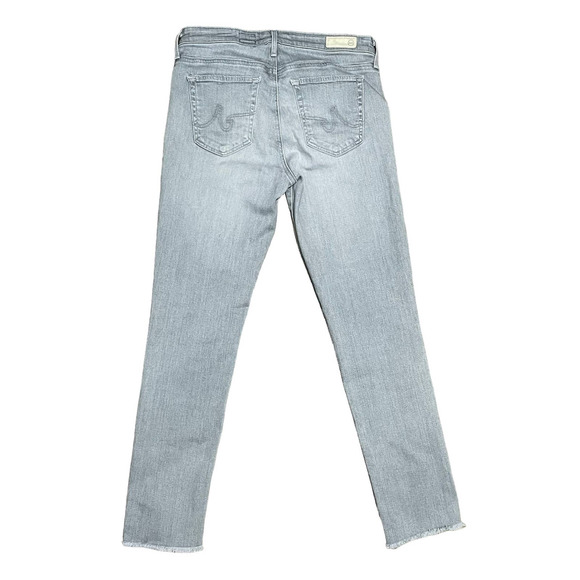 Adriano Goldschmied The Prima Ankle Jeans Light Gray Raw Hem Women's 28R - Picture 7 of 11